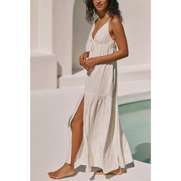 NWT! L*Space Victoria Coastal Beachy Maxi Dress in Cream - Size Small - Picture 1 of 12